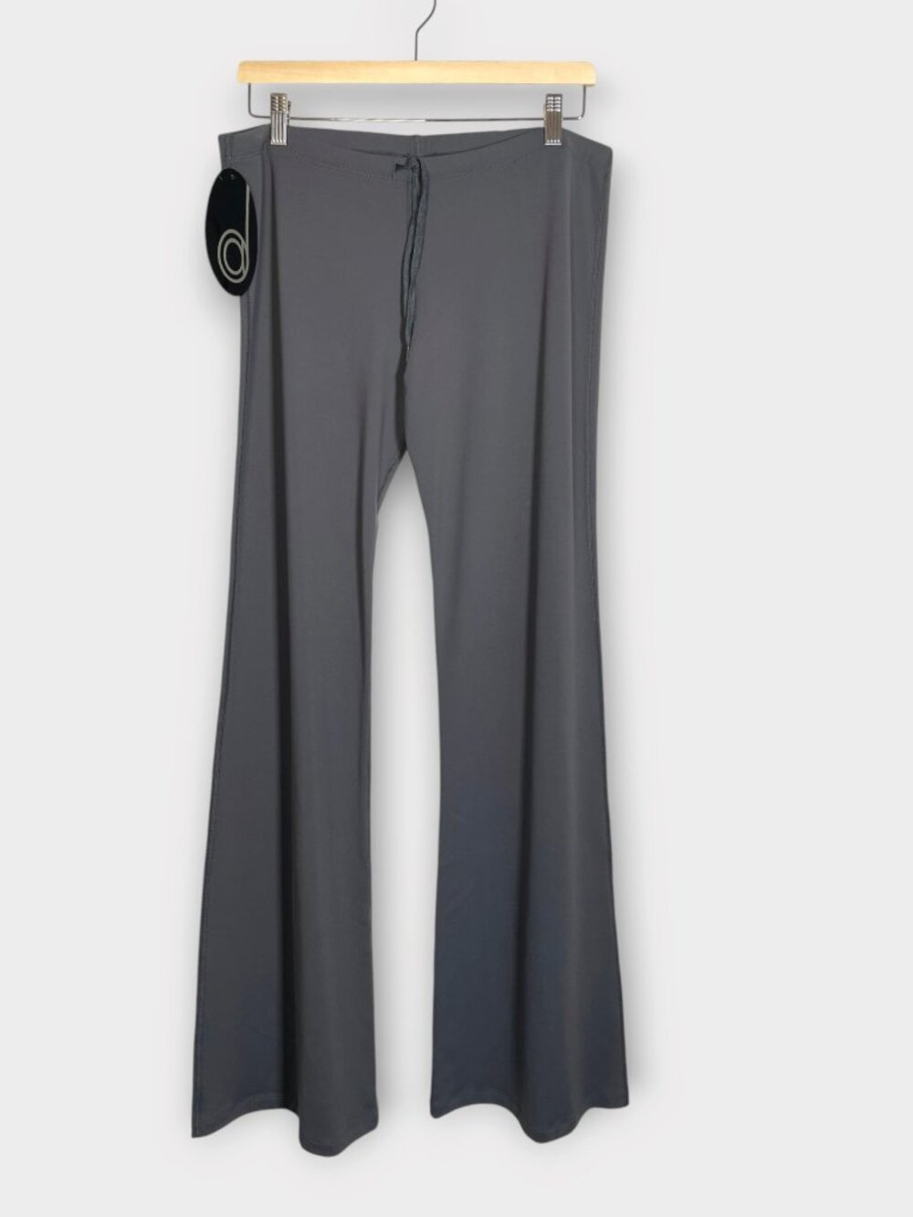 NWT Do It Again Gray Low Rise Flare Yoga Pants Sz 14 (fits as 12) Y2K Wide Leg